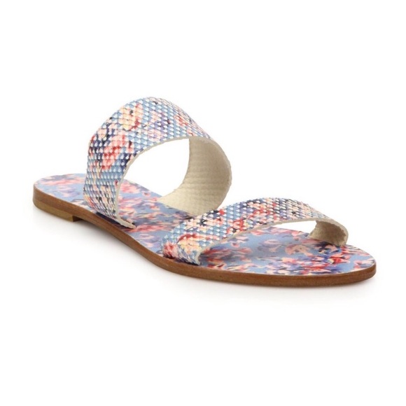 Joie A La Plage Blue Floral Print Sable Sandals - Picture 2 of 7